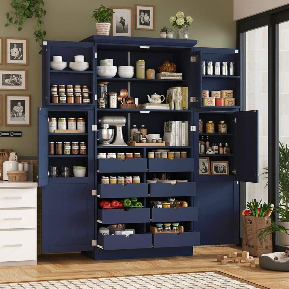 Runesay 35.5 in. W x 17.6 in. D x 70.9 in. H Freestanding Wood