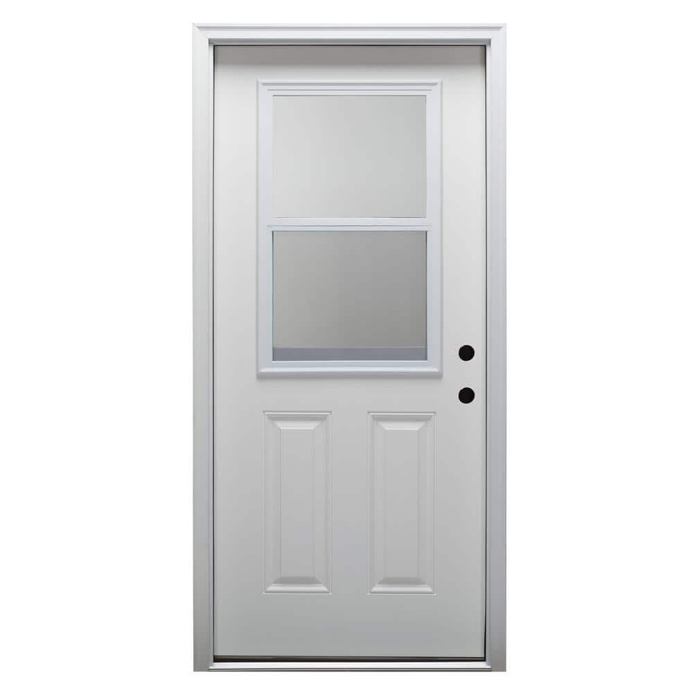 MMI DOOR 36 in. x 80 in. Classic Left-Hand Inswing 1/2-Lite Clear