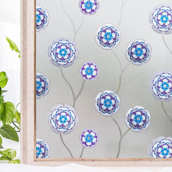 COTTON COLORS 35.4 in. W x 78.7 in. L Decorative and Privacy 3D Window Film