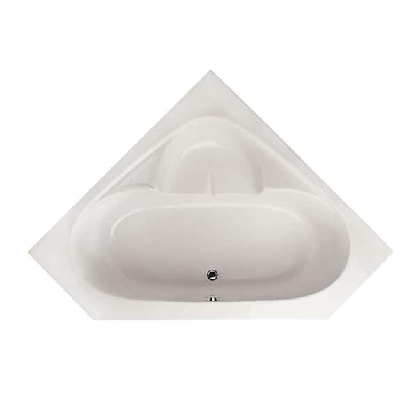 Hydro Systems Studio 60 in. Acrylic Corner Drop-in Air Bath Bathtub in White