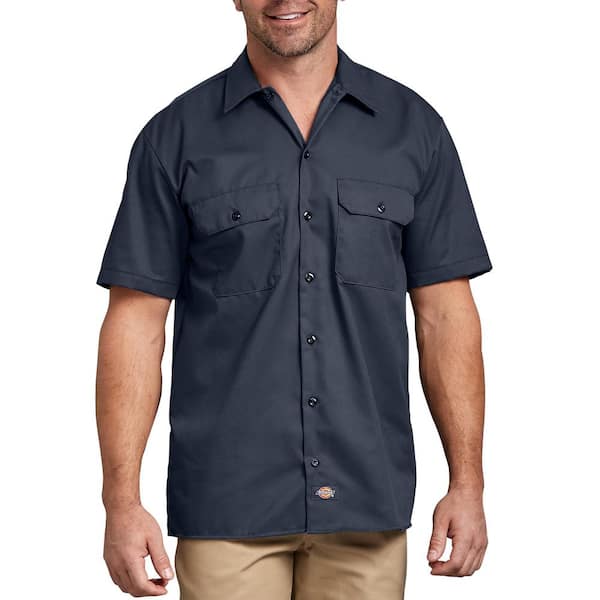 Dickies Men's Short Sleeve Work Shirt 1574DN - The Home Depot