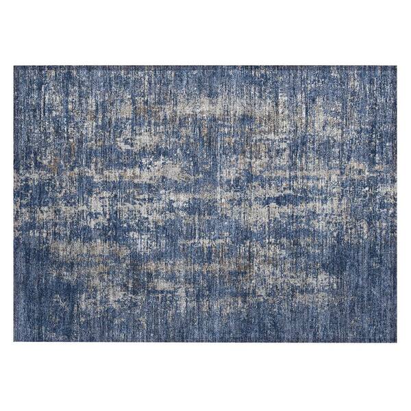 Chantille Machine Washable Indoor/Outdoor Abstract ACN3172 Navy 2 ft. x 3 ft. Accent Rug