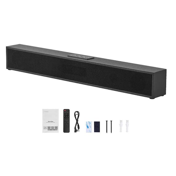 24-in. Compact 2.0 Channel Sound Bar for Smart TV-Bluetooth and AUX, Remote Control, 80W Surround Sound for Home Theater