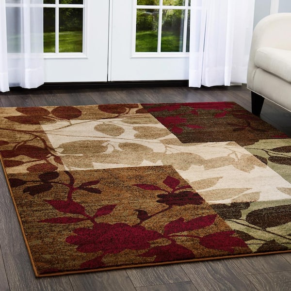 Tribeca Beige/Brown 5 ft. x 7 ft. Geometric Area Rug