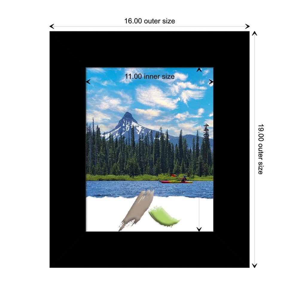 Matte Black Wood Transitional Wall Picture Frame