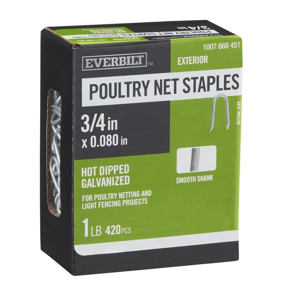 3/4 in. x 3/8 in. Crown Fence Staples Hot Dipped Galvanized 1 lb. (420-Count) price history on PriceWatchPro