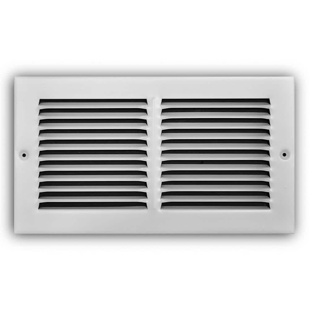 Flat Stamped Face White Easy Air Flow 12" x 6" RETURN FILTER GRILLE 