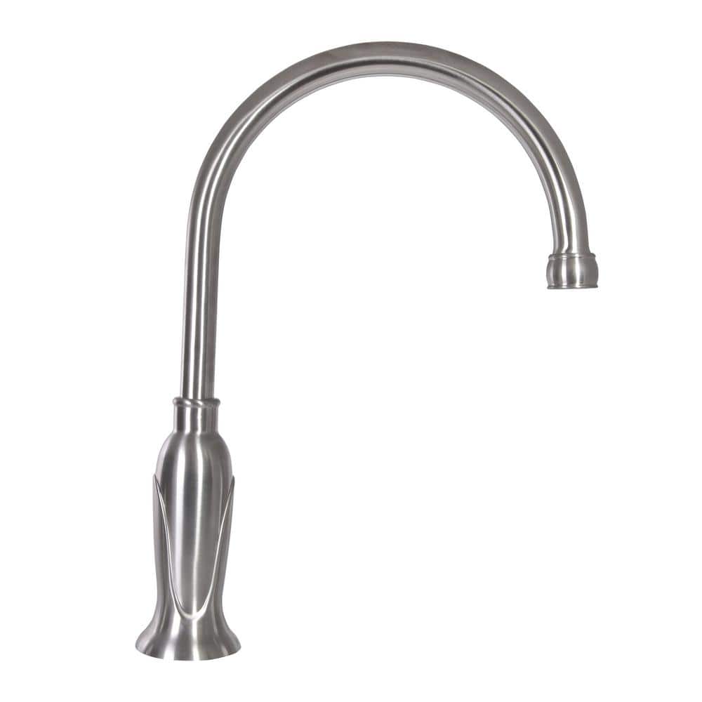 Satin Nickel Kitchen Faucet with Pull-out Spray and Soap Dispenser