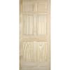 Masonite 36 In. X 80 In. 6 Panel Radiata Unfinished Smooth Solid Core ...