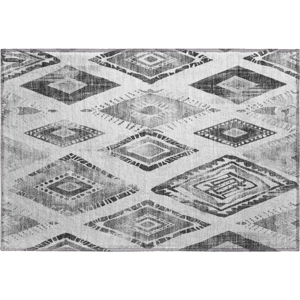 Mayfield Premium Machine Washable Abstract AMF1861 Gray 2 ft. x 3 ft. Area Rug price history on PriceWatchPro