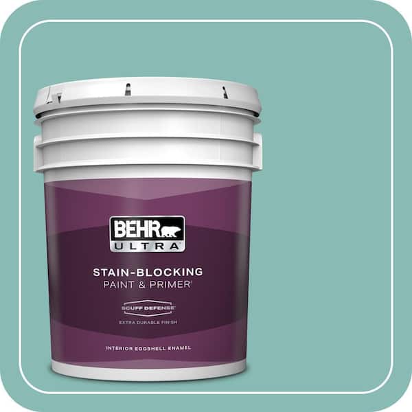 BEHR ULTRA 5 gal. #T14-1 Ocean Liner Extra Durable Eggshell Enamel Interior Paint & Primer