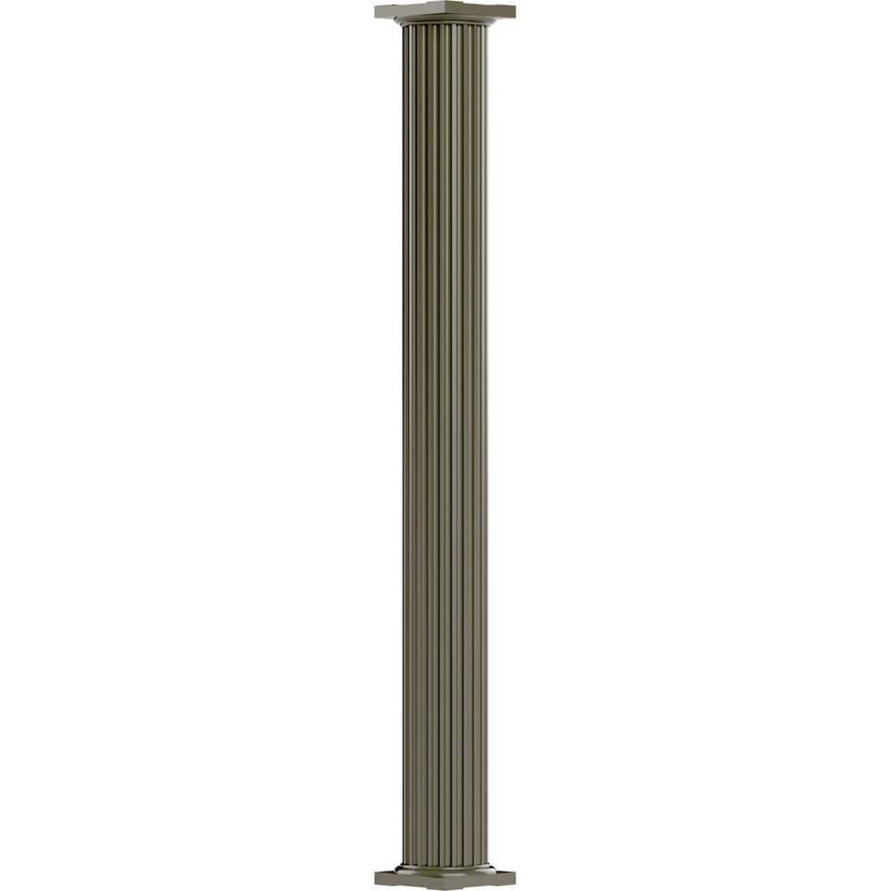 "9' x 6"" Endura-Aluminum Column, Round Shaft (Load-Bearing 20,000 LBS), Non-Tapered, Fluted, Clay" price history on PriceWatchPro