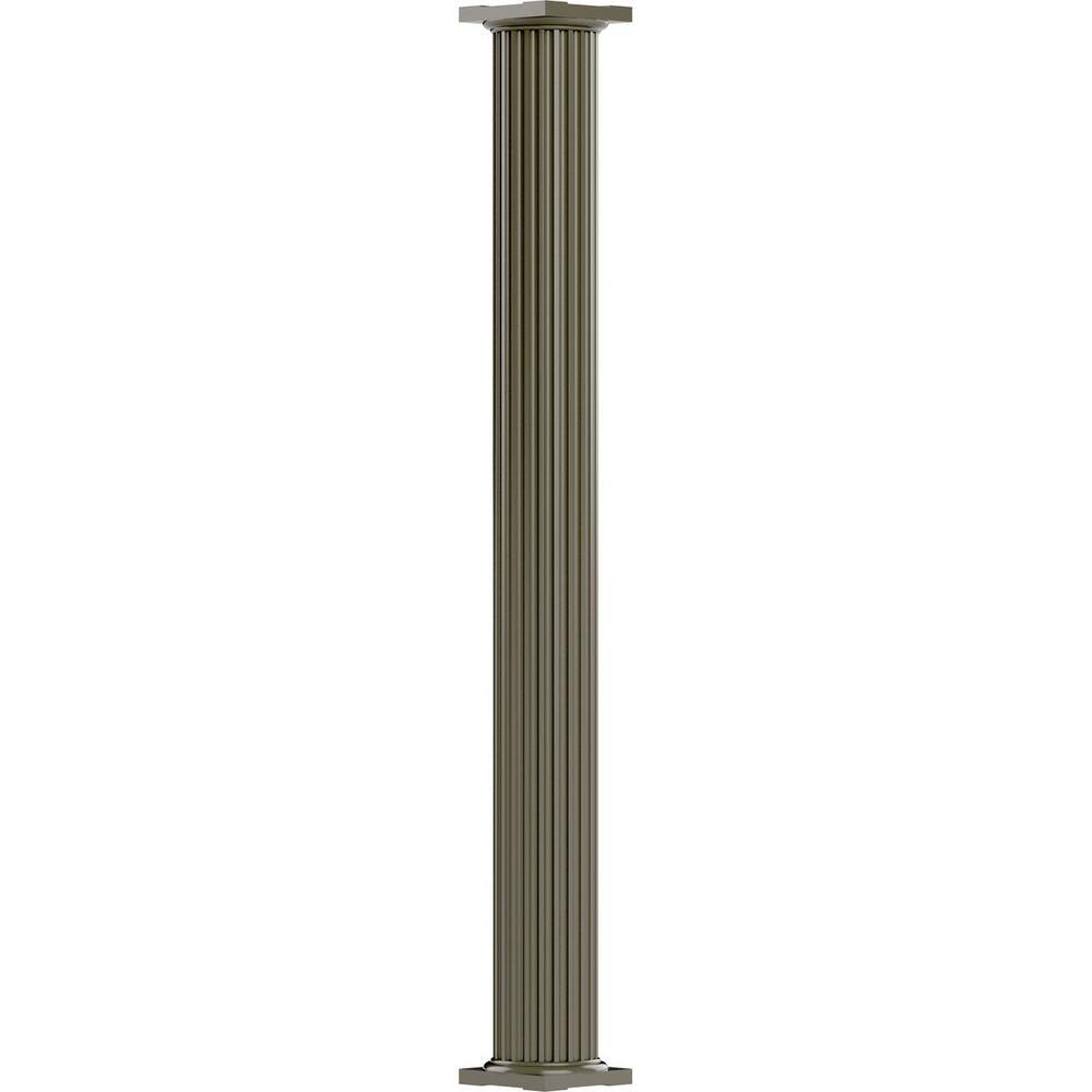 "8' x 7-5/8"" Endura-Aluminum Column, Round Shaft (Load-Bearing 21,000 lbs), Non-Tapered, Fluted, Clay" price history on PriceWatchPro