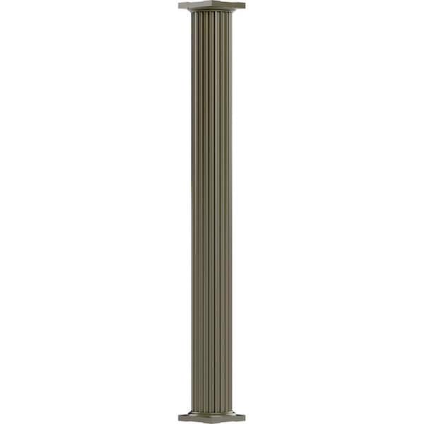 AFCO 11-1/2 in. x 9 ft. Clay Non-Tapered Fluted Round Shaft (Load-Bearing) Endura-Aluminum Column