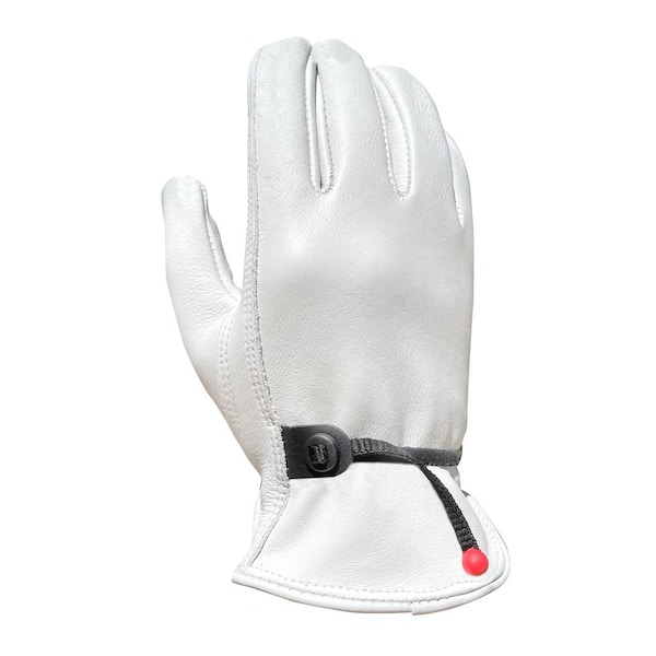 CRAFTSMAN Large White Leather Gloves, (1-Pair) in the Work Gloves  department at