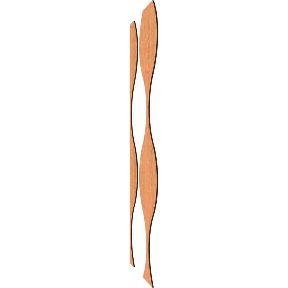 Ozark Cherry Wood Decorative Slat Wall Panel Kit, 47" x 9"