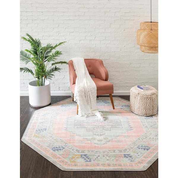 Whitney Geneva Pink 7 ft. 1 in. x 7 ft. 1 in. Area Rug