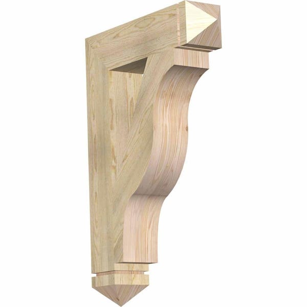Ekena Millwork 6 in. x 40 in. x 28 in. Douglas Fir Funston Arts and Crafts Rough Sawn Bracket