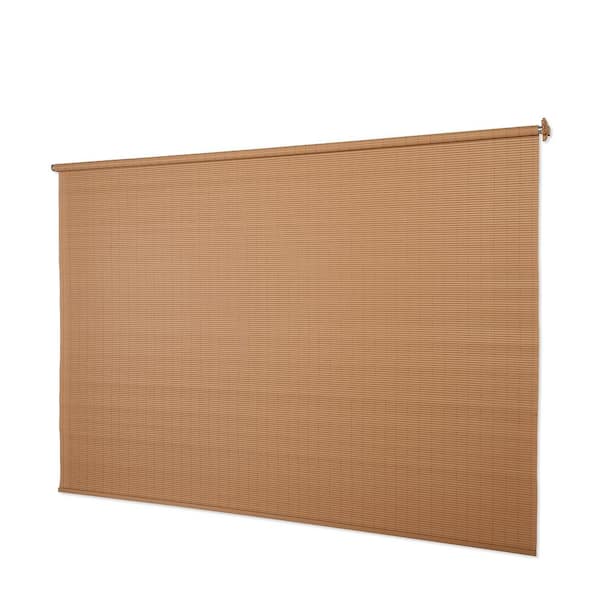 Coolaroo Tan Wheel-Operated Light Filtering PVC Exterior Shade 96