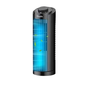 32 in. 3-Fan Speeds Tower Fan in Black with Quiet Operation, Fast Cooling Oscillating Portable Bladeless 13 in. Fan