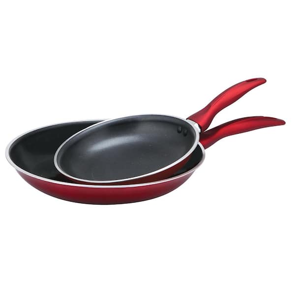 Tramontina Everyday 8, 10 and 12 Non-Stick Red Frying Pans, 3 Piece, Red  