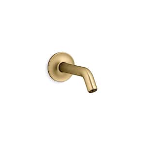 Purist 4 in. Wall Mount Shower Arm in Vibrant Brushed Moderne Brass