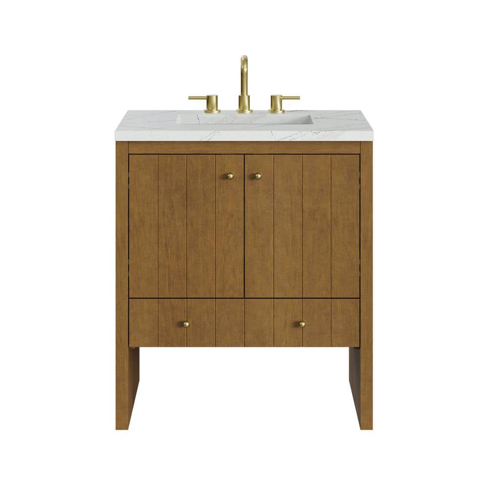 Hudson 30.0 in. Single Bath Vanity in Honey Oak with Ethereal Noctis Silestone Low Silica Surface Top price history on PriceWatchPro