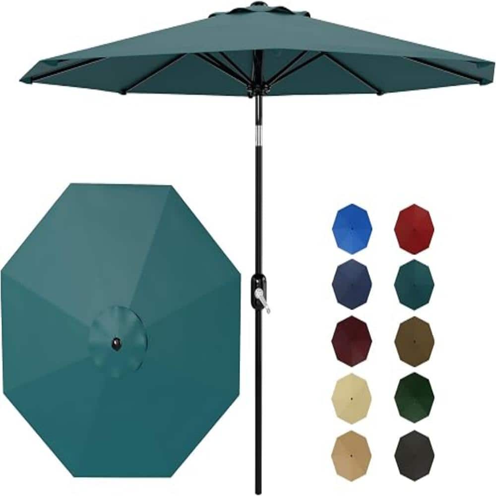 10FT Patio Table Umbrella (No Base) - Turquoise Blue Outdoor Market Umbrella with Crank & Push-Button Tilt, 8 Ribs price history on PriceWatchPro