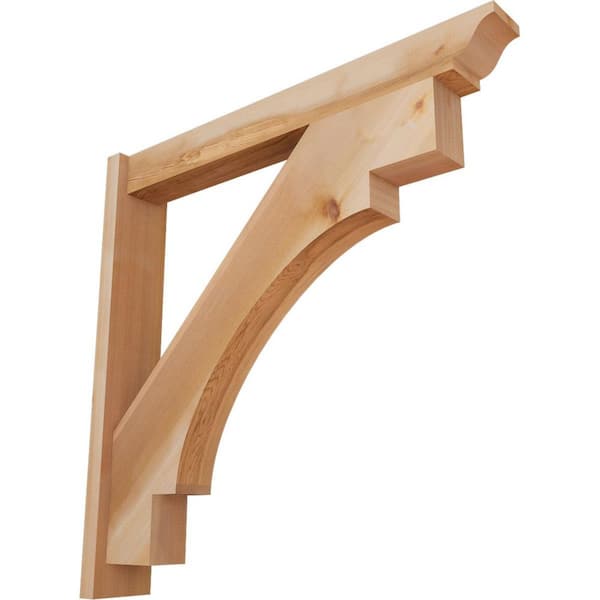 Ekena Millwork 6 in. x 36 in. x 36 in. Merced Traditional Smooth Western Red Cedar Outlooker