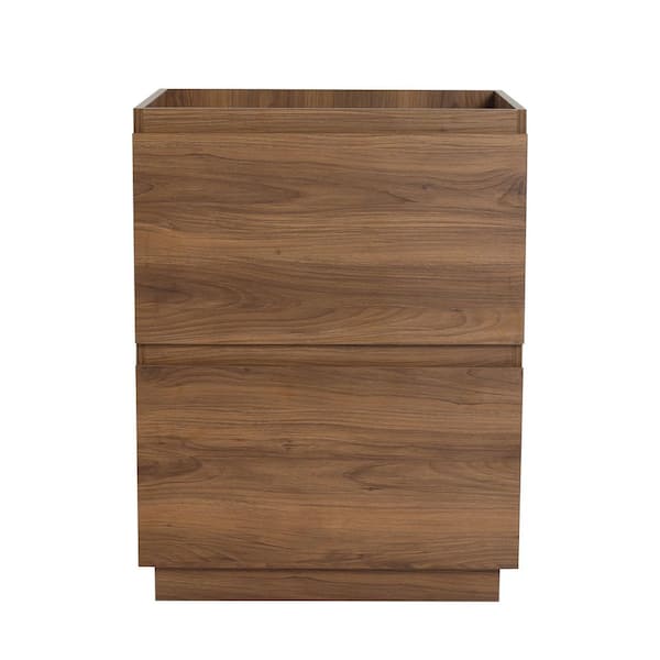 23.22 in. Freestanding Bath Vanity Cabinet Without Top in Brown Unassembled