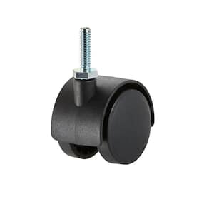 1.57 in. Black Plastic Caster Set