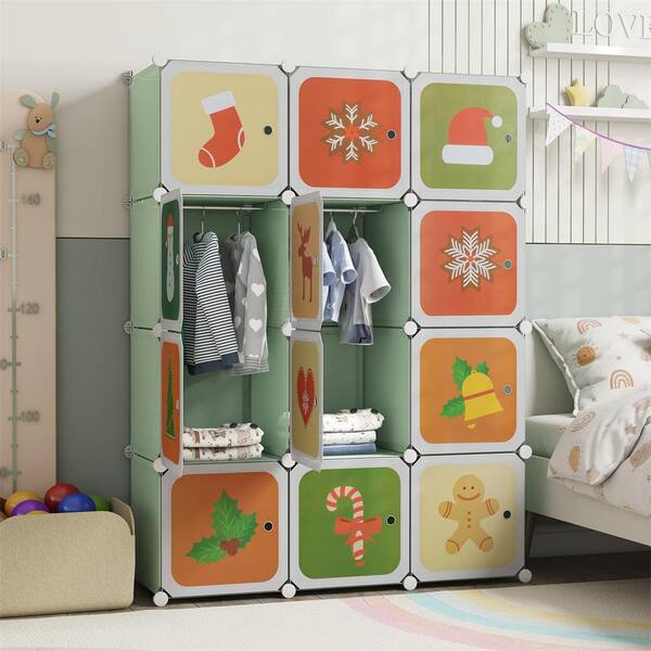 Baby Closet Organizer - Customizable Nursery Wardrobe With Wall Mounting Kit