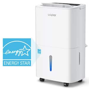 120 pt. 6000 sq. ft. Energy Star Residential Dehumidifier for Bedroom, Basement or Wet Rooms in White with Bucket