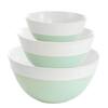 MARTHA STEWART 3 Piece Holiday Plaid Stoneware 3.4 qt. Batter Mixing Bowl  Set with Silicone Spatulas in White 985120677M - The Home Depot