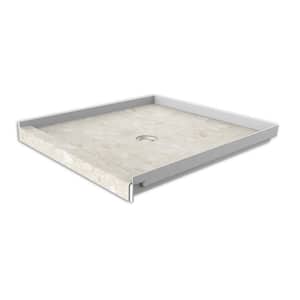 36 in. x 36 in. Single Threshold Shower Base with Center Drain in Calabria