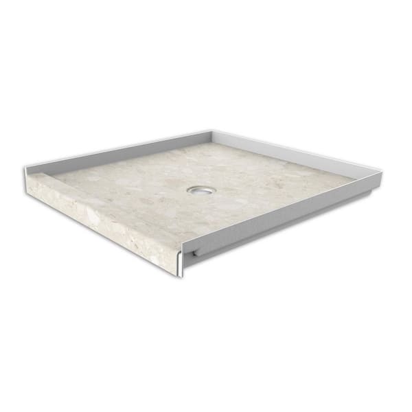 FlexStone 36 in. x 36 in. Single Threshold Shower Base with Center Drain in Calabria