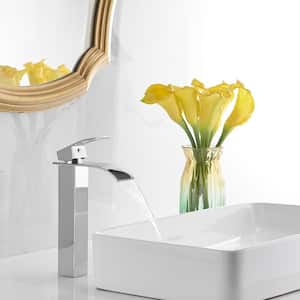 Single Hole Single-Handle Low-Arc Bathroom Faucet with Pop-up Drain Assembly in Chrome