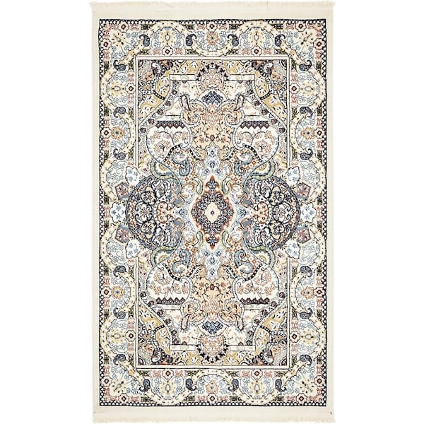 Unique Loom Narenj Glasgow Ivory 3' 0 x 5' 0 Area Rug