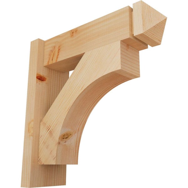 Ekena Millwork 6 in. x 18 in. x 18 in. Douglas Fir Westlake Arts and Crafts Smooth Outlooker