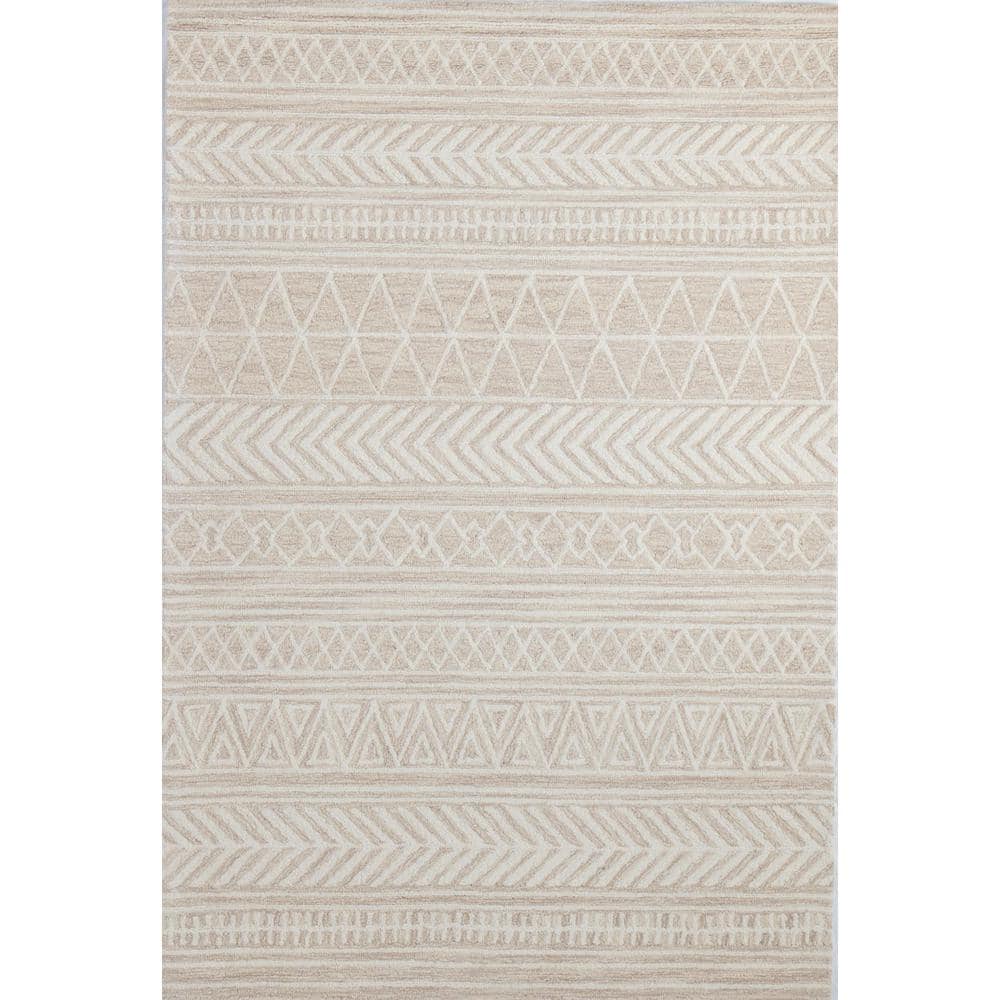 Valencia Beige 9 ft. x 12 ft. (86 x 116) Geometric Transitional Area