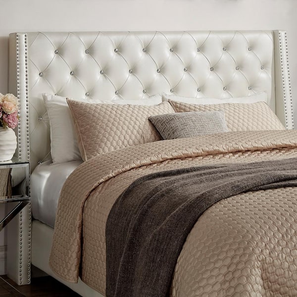 HomeSullivan Venus Ivory Metallic Queen Headboard