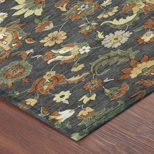 Chantille Machine Washable Indoor/Outdoor Abstract ACN2473 Charcoal 2 ft. x 3 ft. Accent Rug