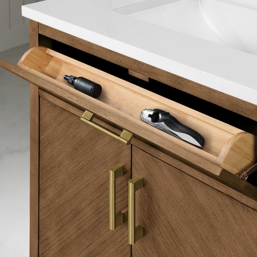 Macchiato 30-Inch Single Sink Vanity with Gold Accents