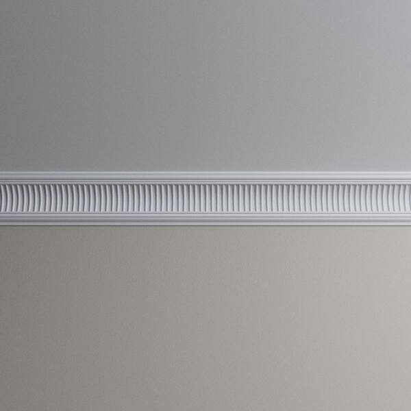 Ekena Millwork Elizabeth 4.75 in. D x 6.625 in. W x 96 in. L Polyurethane Crown Moulding