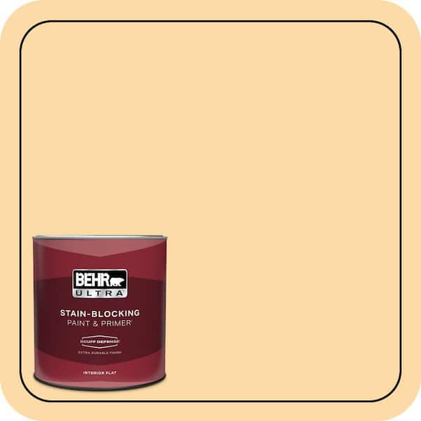 BEHR ULTRA 1 qt. #M290-3 Corn Stalk Extra Durable Flat Interior Paint & Primer
