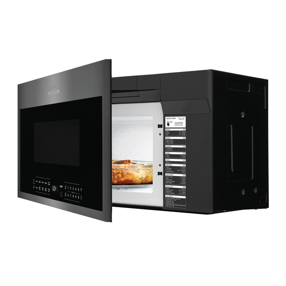 Black Stainless Steel Over-the-Range Microwave with Sensor Cooking
