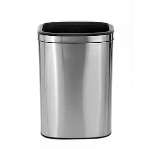 10.5 Gal. Stainless Steel Slim Trash Can with Liner