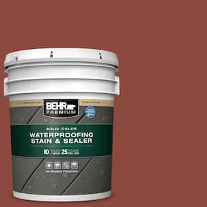 5 gal. #PFC-10 Deep Terra Cotta Solid Color Waterproofing Exterior Wood Stain and Sealer