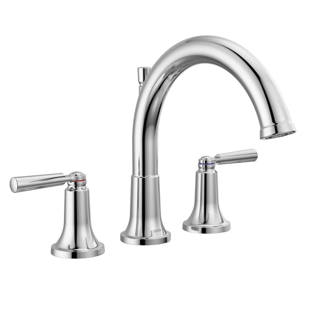 Delta Saylor Chrome Roman Tub Faucet with Dual Handles
