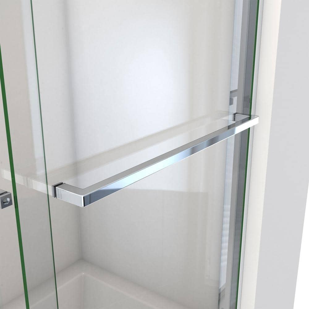 Essence-H 56-60" Chrome Semi-Frameless Sliding Tub Door